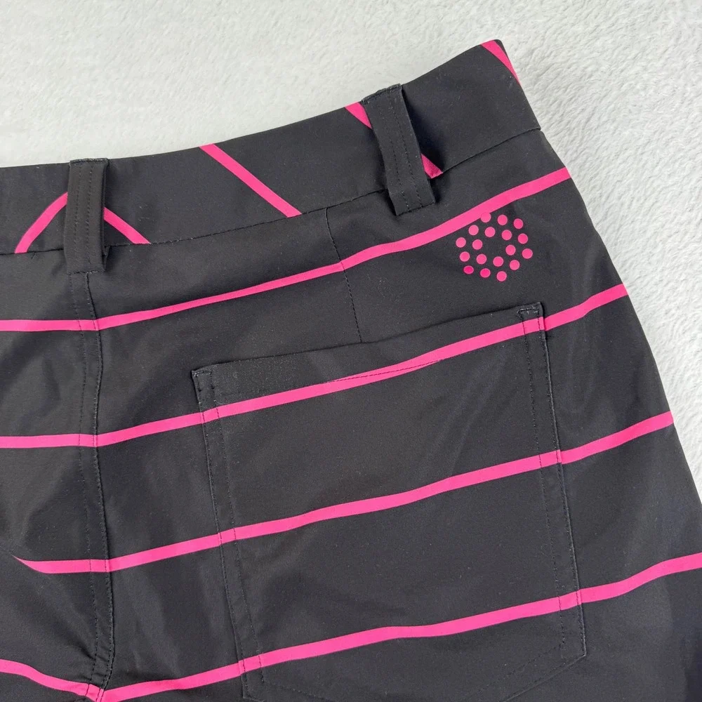 Puma‎ Golf Shorts Mens 30 Black Pink Striped dryCELL Performance